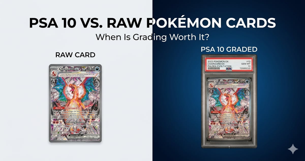 PSA 10 vs. Raw 2026: Lohnt sich Grading? Kosten & Wert